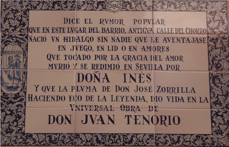 Don Juan Tenorio en el Barrio Santa Cruz de Sevilla